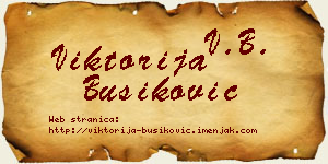 Viktorija Bušiković vizit kartica